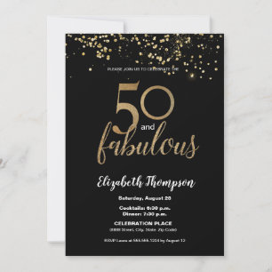 50-årsdag och fantastisk 50-årsdag Anpassningsbar Inbjudningar