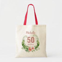 50-årsdag och fantastisk personlig för rosa tygkasse