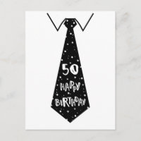 50-årsdag rolig födelsedagskort slips