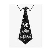 50-årsdag rolig födelsedagskort slips