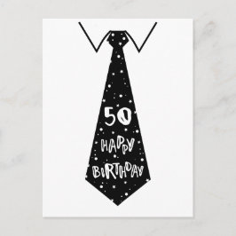 50-årsdag rolig födelsedagskort slips vykort