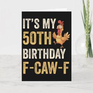 50-årsdag Roligt F-caw-f Höna Tupp Kraka F Kort