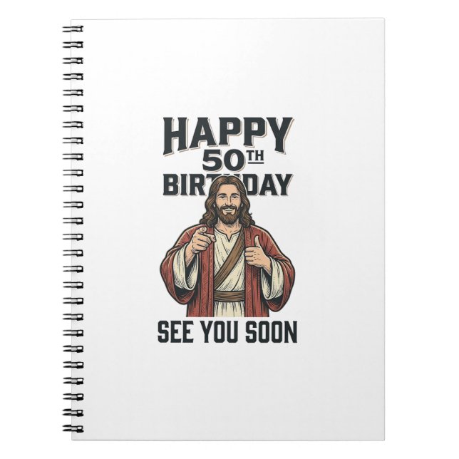 50-årsdag Se Dig Snart Religiös Humor Design_ Anteckningsbok (Framsidan)