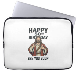 50-årsdag Se Dig Snart Religiöst Humor Design_ Laptop Fodral