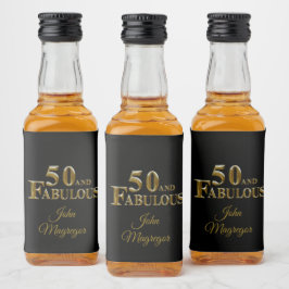 50-årsdag spritflaskor etikett
