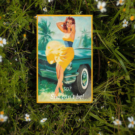 50-årsdag, Vintage, Sexig Pin Up-flicka, Anpassad Inbjudningar