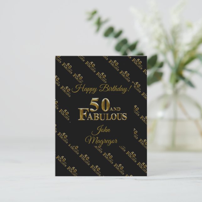 50-årsdag  vykort (Stående Fram)