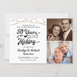 50 ÅRSDAGAR I SKAPAR Svarta Guld Inbjudningar