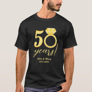 50-årsdagen 50 år Golden Bröllop T Shirt