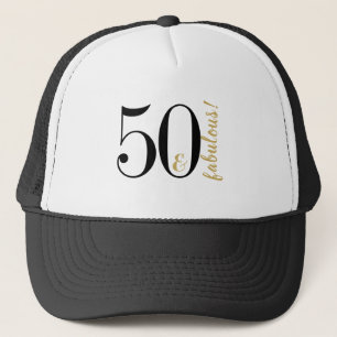 50-årsdagen 50 och Fabulous Black och Guld Keps