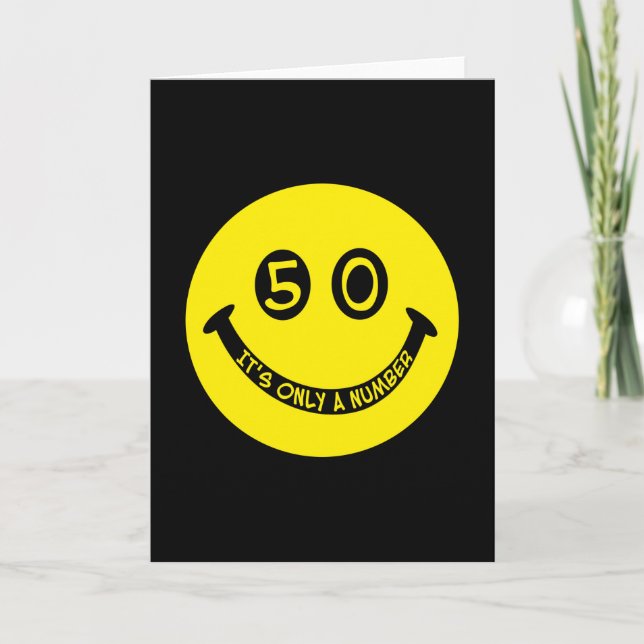 50-årsdagen Ansikte, det är bara ett nummer! Kort (Framsida)