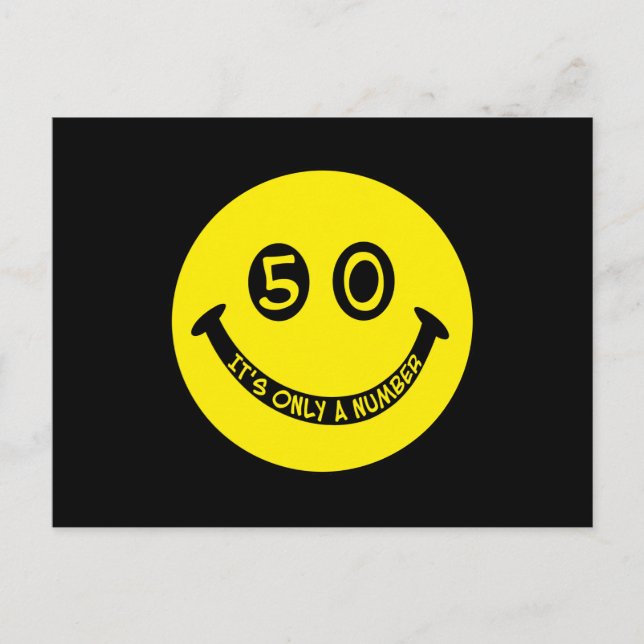 50-årsdagen Ansikte, det är bara ett nummer! Vykort (Framsida)