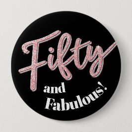 50-årsdagen av femtioårsdagen och fantastisk konst knapp