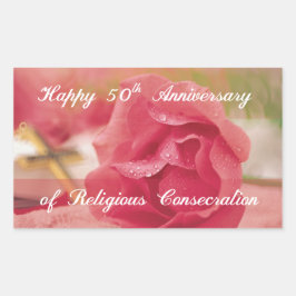 50-årsdagen av Religiösa Consecration Ro Rektangulärt Klistermärke
