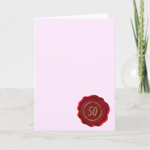 50-årsdagen av rödsäl i vax kort