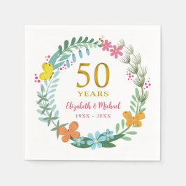 50-årsdagen av utandningen av Golden Blommigt Butt Pappersservett