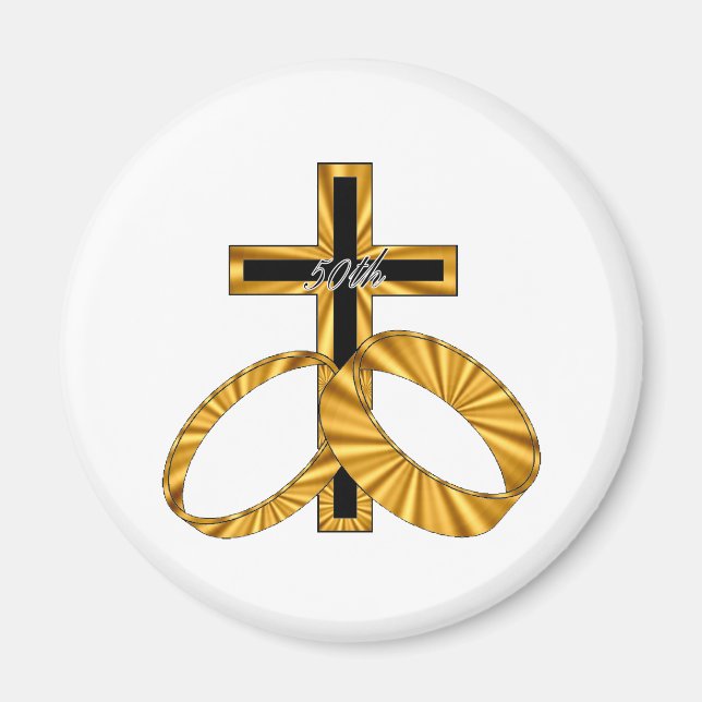 50-årsdagen bröllop magnet (Framsidan)