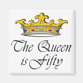 50-årsdagen Drottningen är 50! Magnet