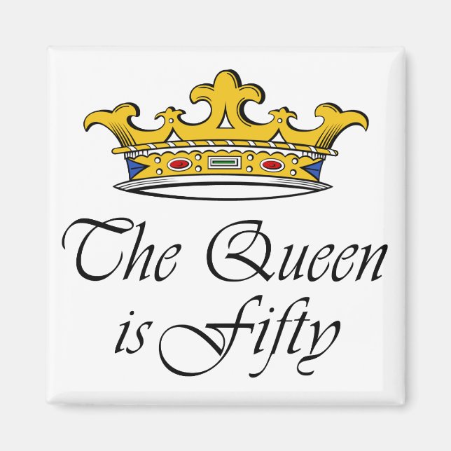 50-årsdagen Drottningen är 50! Magnet (Framsidan)