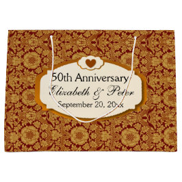 50-årsdagen för Bröllop-årsdagen för Guld Damask