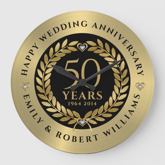 50-årsdagen för bröllop-årsjubileet i Guld-lagret Stor Klocka (Framsida)