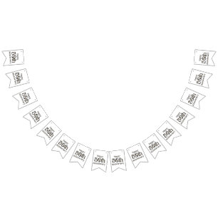 50-årsdagen för buntbanderollen i lycklig vimplar