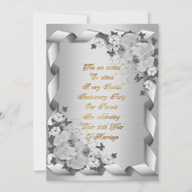 50-årsdagen för föräldrarnas inbjudan (Framsida)