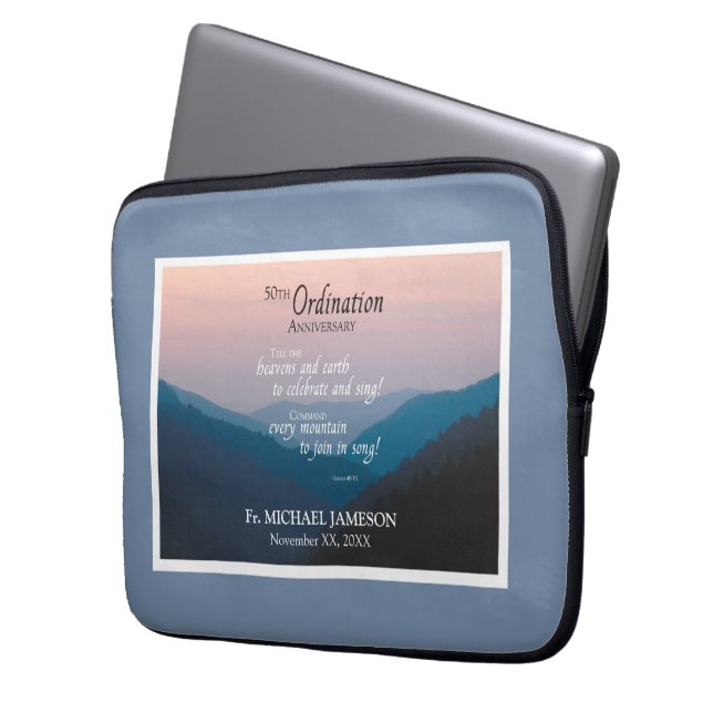 50-årsdagen för Grattisarna för Ordning Laptop Sleeve (Framsidan Vänster)