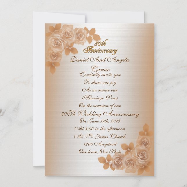 50-årsdagen för inbjudan till förnyelse av ro (Framsida)