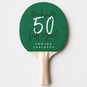 50-årsdagen för initialernas personlig - förmå pingisracket