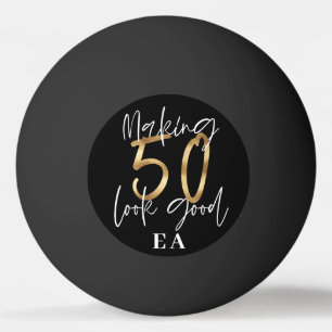 50-årsdagen för initialernas personlig - förmånlig pingisboll