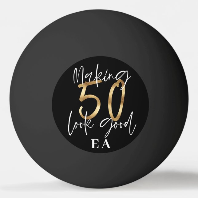 50-årsdagen för initialernas personlig - förmånlig pingisboll (Framsidan)