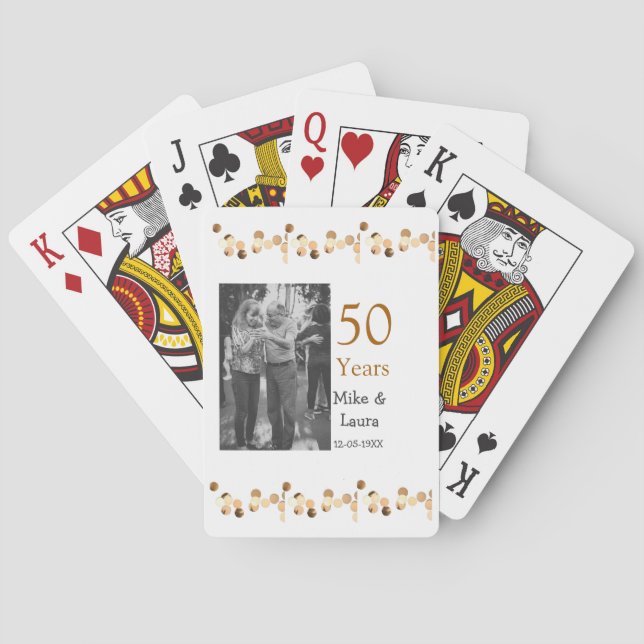 50-årsdagen för lycklig lägger till ett par namn-d casinokort (Baksidan)