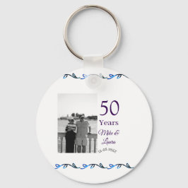 50-årsdagen för lycklig lägger till ett par namn-d nyckelring