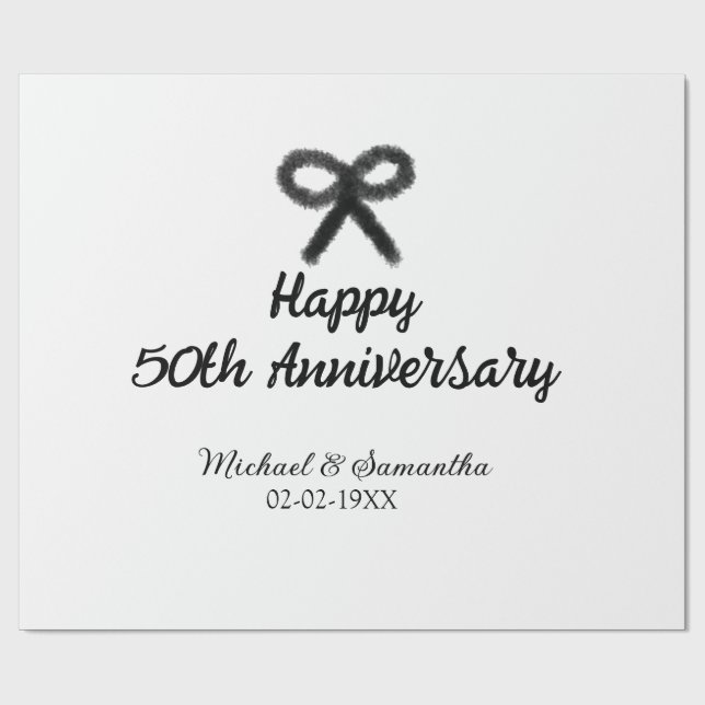 50-årsdagen för lycklig lägger till ett par namn-d presentpapper (Platt)