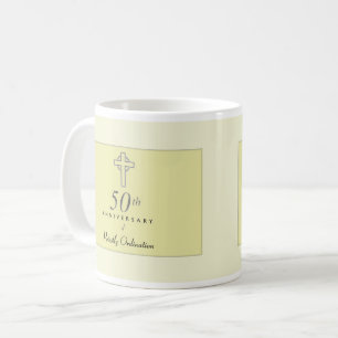 50-årsdagen för prästen med Embossed Kor Kaffemugg