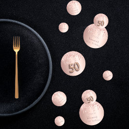 50-årsdagen för rosa vid ro guld glitter