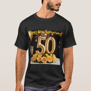 50-årsdagen Golden Fireworks Tshirt T Shirt