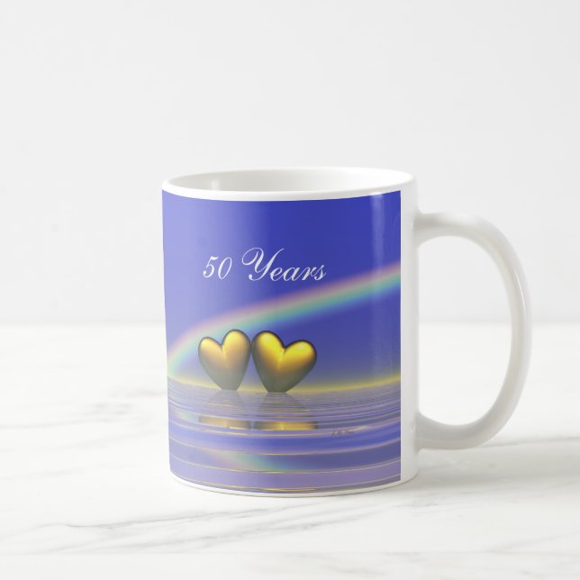 50-årsdagen Golden Hearts Kaffemugg (Höger)