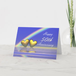 50-årsdagen Golden Hearts Kort
