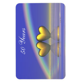 50-årsdagen Golden Hearts Magnet