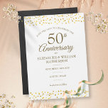 50-årsdagen Golden Hearts Spara datumet Magnetisk Inbjudningskort<br><div class="desc">Med delikata guld hjärtan-konfetti. Anpassa med din speciella femtioåriga guldårsdag och spara datuminformationen i chicen. Designad av Thisisnotme©</div>