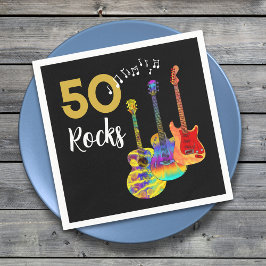 50-årsdagen Guitar Sten 50 Pappersservett