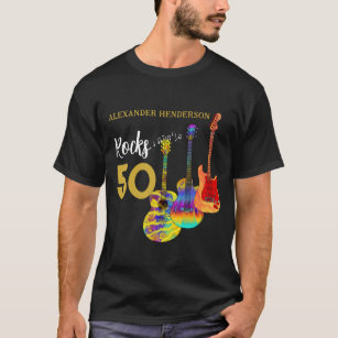 50-årsdagen Guitar Sten 50-Personligen T Shirt