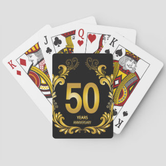 50-årsdagen Guld Glitter Casinokort