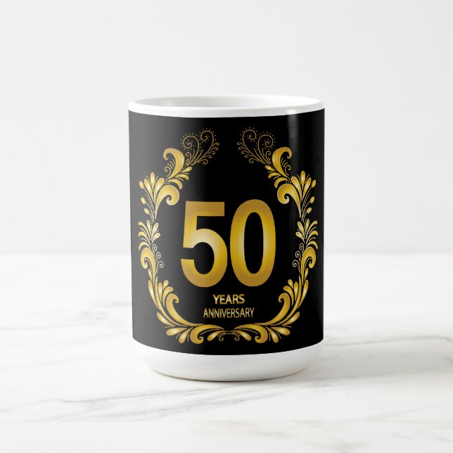 50-årsdagen Guld Glitter Kaffemugg (Center)