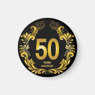 50-årsdagen Guld Glitter Magnet