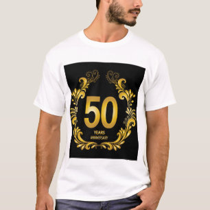 50-årsdagen Guld Glitter T Shirt