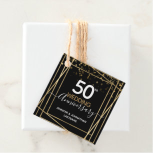 50-årsdagen Guld Gräns Gåvor Etiketter