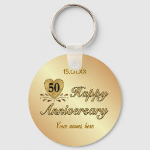 50-årsdagen - Guld Nyckelring